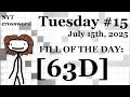 Download Lagu Tuesday,  7/15/25 -- NYT Crossword with Sam
