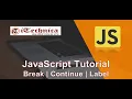 11 JavaScript Tutorial Break Continue Label Jump Statements