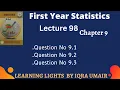 First Year Statistics chapter 9 Lecture 98 Question 9 1 to 9 3 Complete binomial distribution