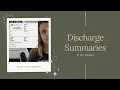 How to Write Discharge Summaries