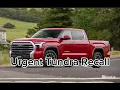 Urgent Recall Tundra Reverse Lights Fail Causing Danger