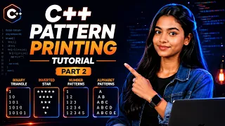 C Pattern Printing Tutorial Part 2 Binary Triangle Inverted Star Number Alphabet Patterns