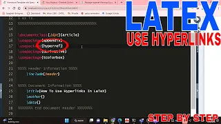 How To Use Hyperlinks In LaTeX