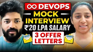 She got placed with 20 LPA in recession|DevOps live mock interview with real time questions [BATCH6]
