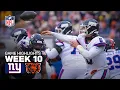 Lagu New York Giants vs Chicago Bears Game Highlights | 2025 NFL Season Week 10
