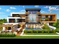 Minecraft How to Build a Modern House Tutorial Easy to Follow - Interior in Description