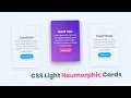 CSS Neumorphism Cards with Hover Effects Modern UI Design Tutorial HTML CSS