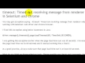 Timed out receiving message from renderer in Selenium