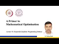 Lecture 56 Sequential Quadratic Programming Method