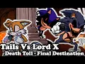 Lagu FNF | Tails Vs Lord X | Death Toll - Hypno's Lullaby V2 | Mods/Hard |