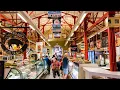 Walking through Findlay Market in downtown Cincinnati Ohio