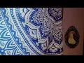 Beautiful Tapestry Bohemian Style Mandala Blue Wall Hanging 80x60