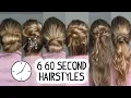 60 SECOND HAIRSTYLES YES I TIMED THEM - FOR SHORT MEDIUM LONG HAIR