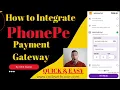 How to integrate PhonePe in website how to integrate PhonePe payment gateway