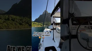 Leaving St. Lucia… where should we sail next? ⛵️⛰️ #boatlife #sailing #catamaran #liveaboard #travel