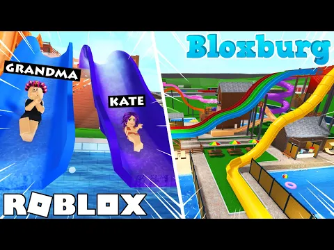 Download MP3 Grandma takes Kate to the NEW Bloxburg WATERPARK! | Roblox Roleplay
