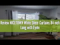 Review NICETOWN White Sheer Curtains 84 inch Long with Eyelet Semi Sheers Window Curtains 2 Panels
