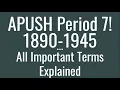 APUSH Period 7 Key Terms Explained