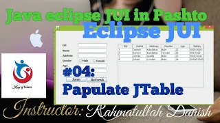 Eclipse GUI Populate JTable