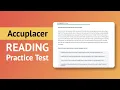 Accuplacer Reading Comprehension Practice Test with Detailed Explanations