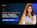 Session 17 Java for Selenium Types of variables Local Variables Global Instance Variables