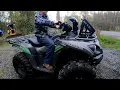 Empire Exhaust Kawasaki Brute Force 750 EHS Fuel Controller Single Pipe Full System Before After