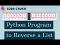 Python program to reverse a list Python List Reverse List In Python Python Slicing