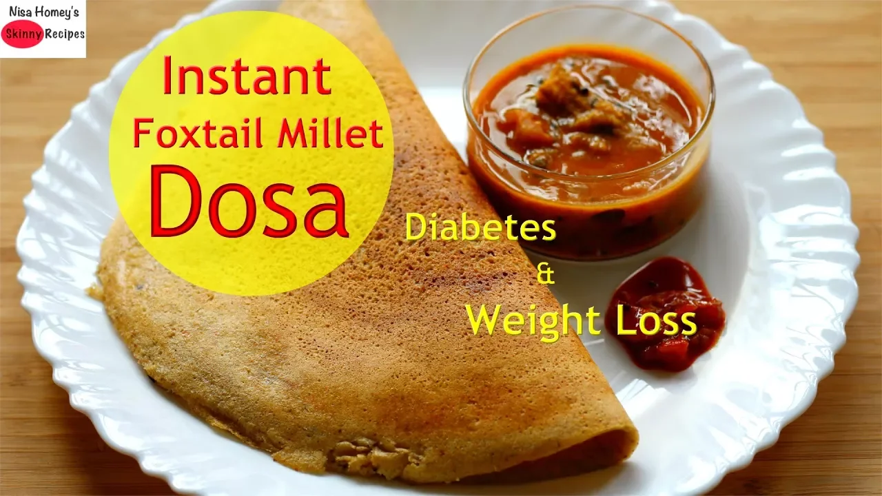 Easy Instant Foxtail Millet Dosa For Diabetes - Thina Dosa - Healthy Dinner Recipes For Weight Loss