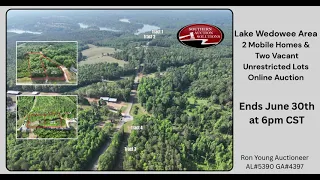 Lake Wedowee Area - 2 Mobile Homes Two Vacant Lots Online Auction