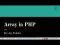Array in PHP Lecture 8 in Gujarati By Jay Fuletra