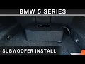 BMW 5 Series 2019 Audison Subwoofer Upgrade Bass Controller Integration on Original iDrive