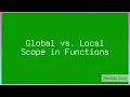 Global vs Local scope and function in javascript Javascript Full Course