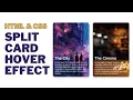 Beautiful Split Card Hover Effect HTML CSS Tutorial
