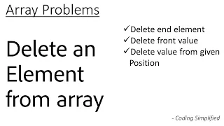 Array - 2 Delete an element from Array from end from given position
