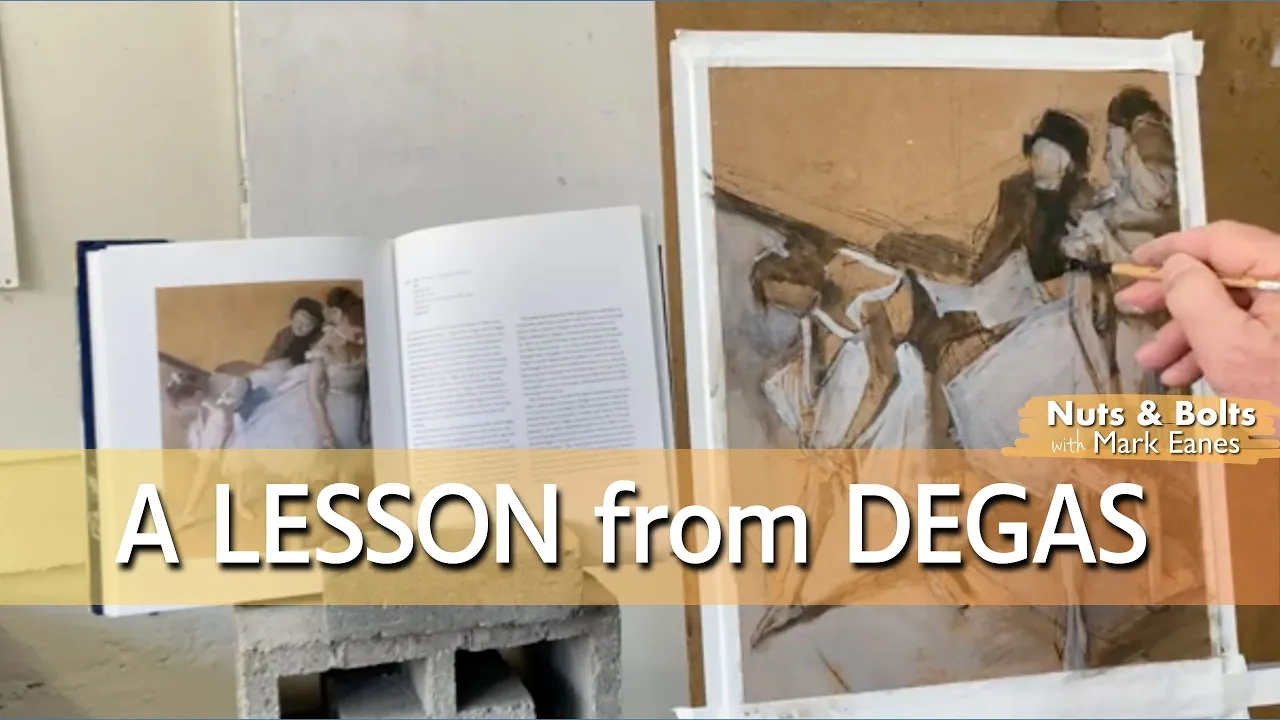 Painting a study of Degas