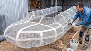 Man Uses Chicken Wire to Build an Amazing Airboat | Full Build @bkscreative