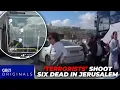 Download Lagu WATCH: Chilling footage shows civilians flee deadly shooting in Jerusalem as 'terrorists' kill six