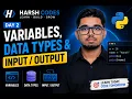 Day 2 Variables Data Types Python Tutorial for Beginners Harsh Codes