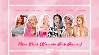 Download Doja Cat - Like That (Female Rap Remix) [ft. Nicki Minaj, Cardi B, Megan Thee Stallion \u0026 MORE] MP3