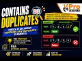 Contains Duplicates DSA Coding Interview Problem