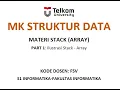 Struktur Data STACK representasi ARRAY Part 1 Ilustrasi Stack