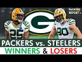 Green Bay Packers Winners Losers vs Steelers ft Lukas Van Ness Trey Smack Kyron Drones