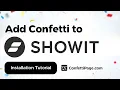 Showit ConfettiPage com Confetti code installation tutorial