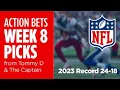 NFL Picks Week 8 on Action Bets 24-18 Free NFL football Picks