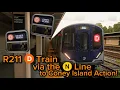 R211 D Train via the N Line to Coney Island Action
