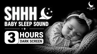 Shhh Sound for Baby Sleep 😴 3 Hours Dark Screen | White Noise for Baby Sleep #babysleep