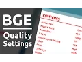BGE - Options Menu and Quality Settings for the Master Template