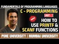 C Programming Master printf scanf Functions Input Output Explained SPPU MU