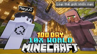 Tôi Sinh Tồn 100 Ngày Trên Thế Giới To Gấp 16 Lần Trong Minecraft!!