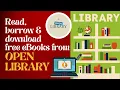 How to Read Borrow Download free e-Books from Open Library Full Tutorial